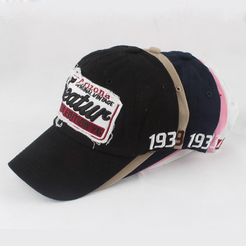 European And American Style Featur Letter Embroidered Peaked Cap Outdoor Casual Hat