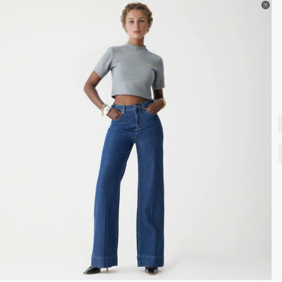 Fashion Loose Elastic Trousers Jeans For Women